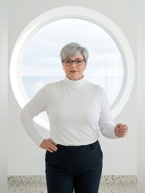 Plus Size Turtleneck Top - Size 4XL